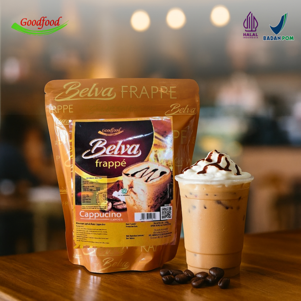 

(500gr Belva Bubble Time) Bubuk minuman Cappucino Belva Frappe 500 gram bubuk powder premium drink minuman kekinian 500gr