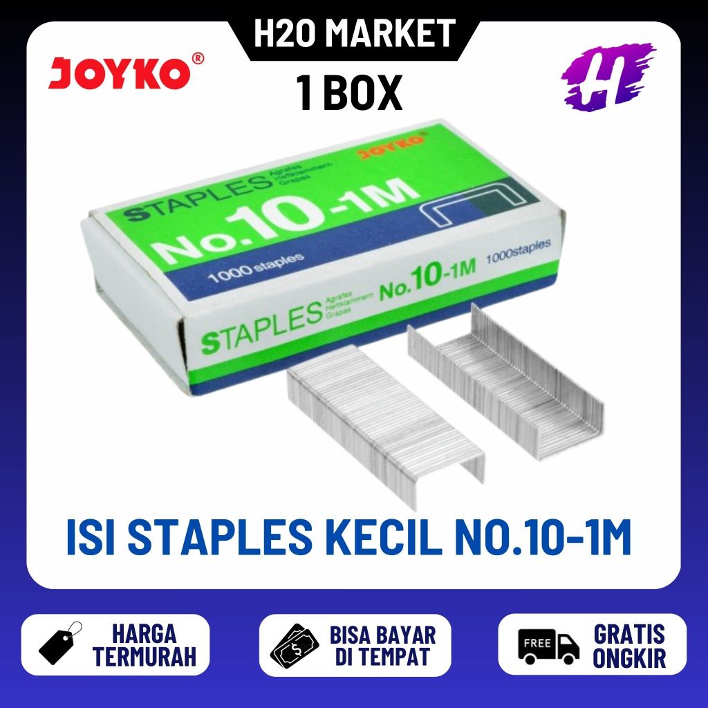 

❤️H2O❤️ JOYKO Staples JOYKO No. 10-1M (1 Kotak Kecil) / Staples Isi Stapler Refill Stapler Joyko No. 10 / Isi Stapler Joyko No 10