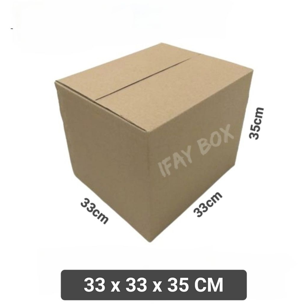 

Kardus box Uk. 33x33x35 cm single wall polos