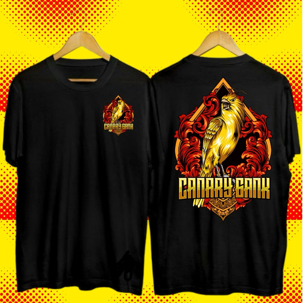 KAOS Burung CANARY Kenari Gank The Real Fighter Kicau mania Baju free stiker-Kicau gank Kicau Mania 