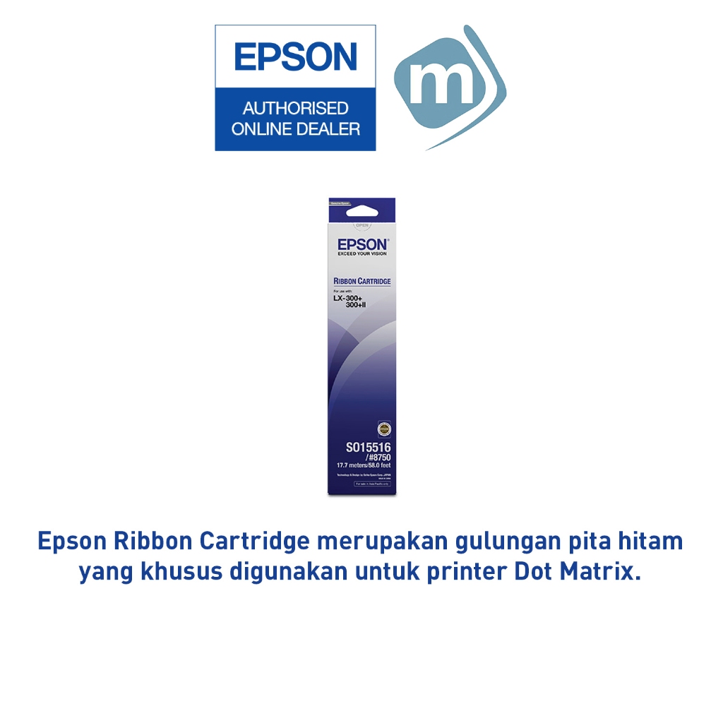 Ribbon Cartridge Epson LX300 LX300+ LX300+II S015516 Original