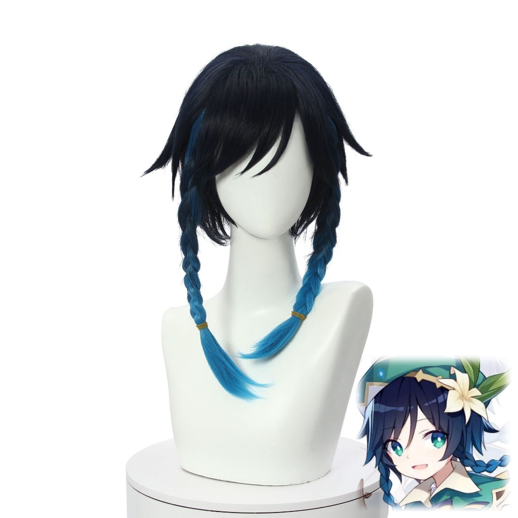 Genshin lmpact Permainan Venti CosplayPakaian Kostum Halloween Untuk WanitaAnime Pakaian wig