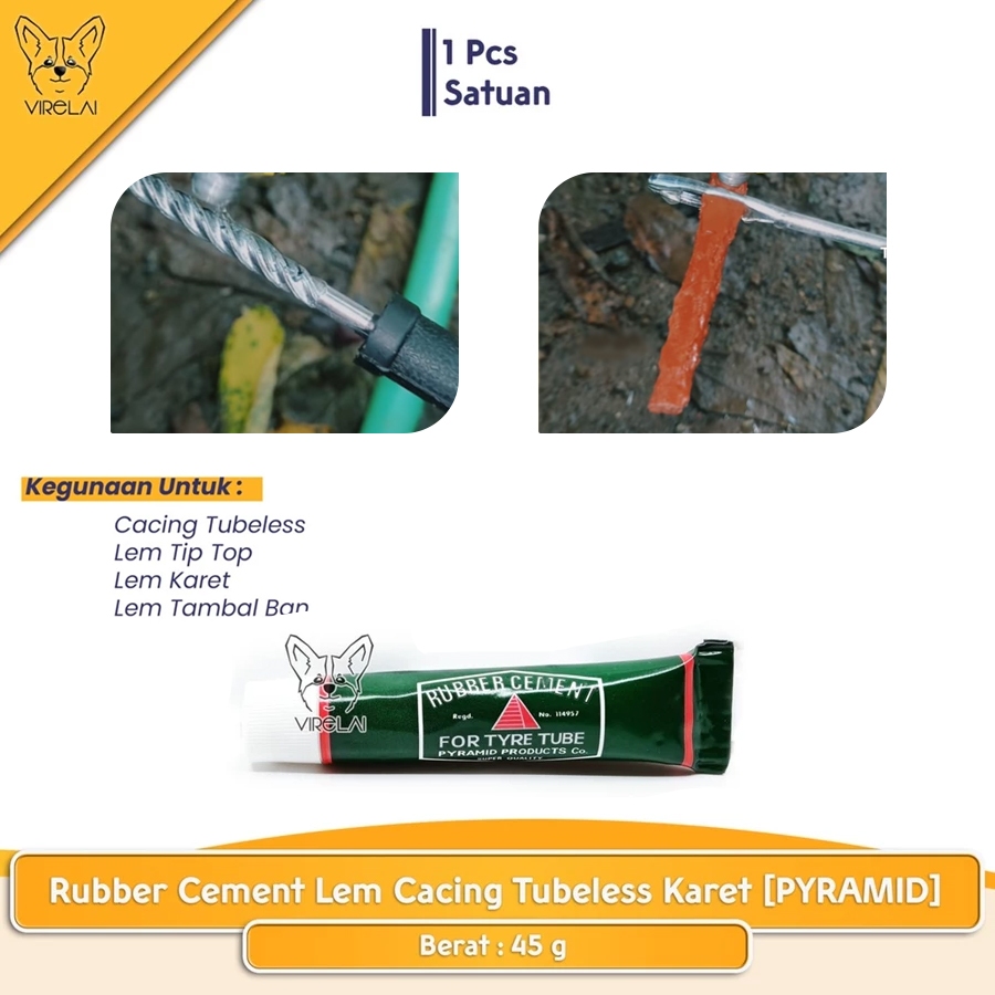 Lem Karet untuk Tambal Ban Tubeless Seal Strip Lem Cacing Vulkanisir 40 ml