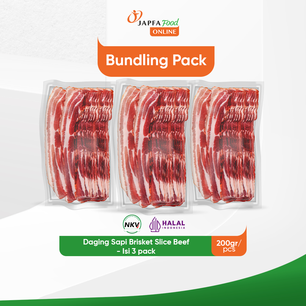 

Brisket Slice Beef 200gr - Isi 3 pack