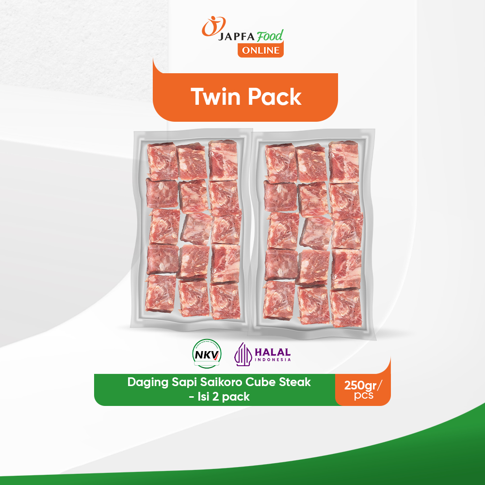 

Saikoro Beef Cube Steak 250gr - Isi 2 pack