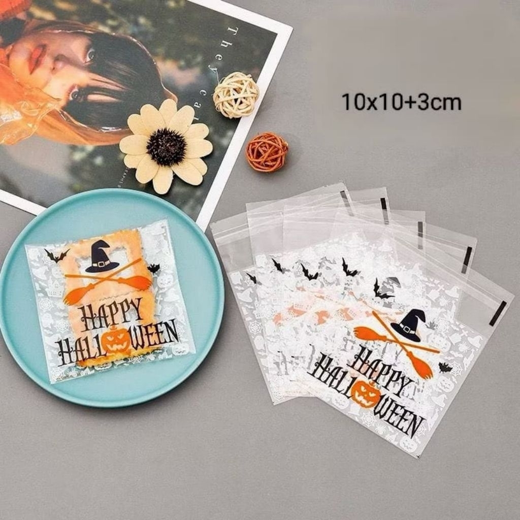

(Per 10) Plastik Cookies Halloween 10X10cm Plastik Haloween Plastik Halloween OPP