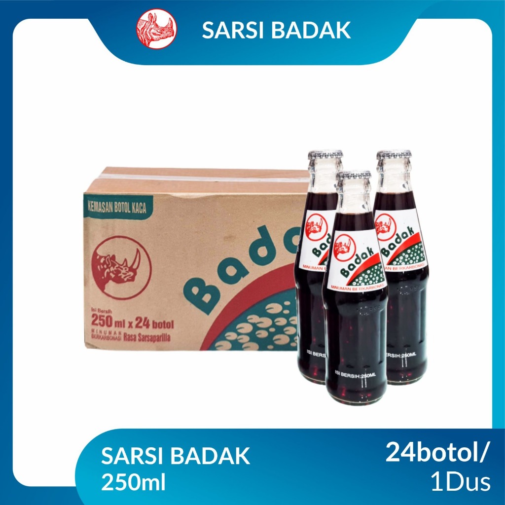 

MINUMAN SARSI BADAK KEMASAN BOTOL KACA DUS/24BOTOL