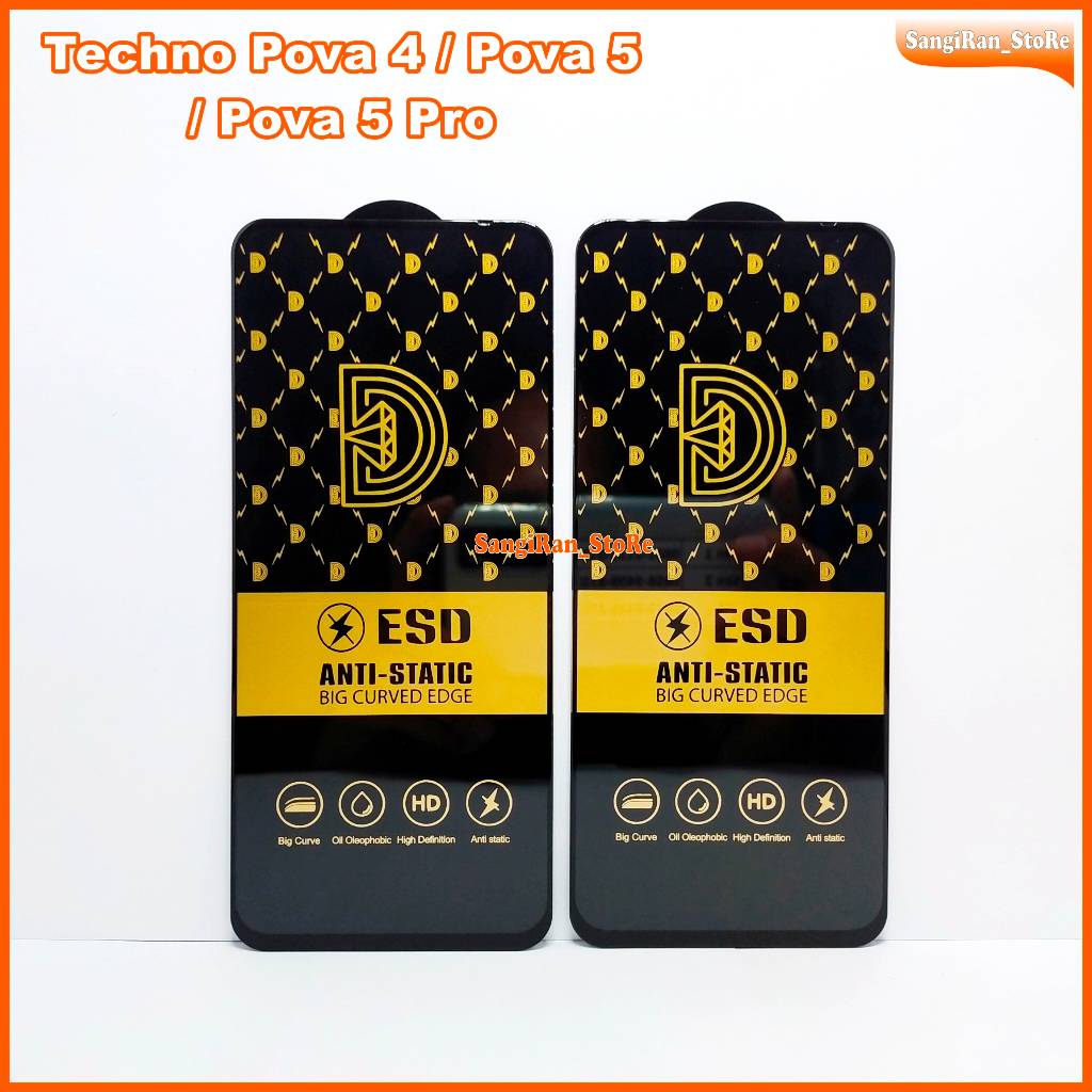 TGS Techno Pova 4,Pova 4 Pro,Pova 5, Pova 5 Pro,Pova 6,Pova 6 Pro,Pova 6 Neo , ESD Tempered Glass An