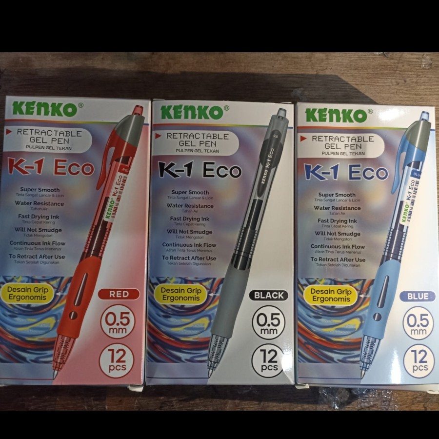

pulpen kenko k-1 eco hitam 12pcs / ballpen kenko k-1 eco / pena kenko k 1 eco original