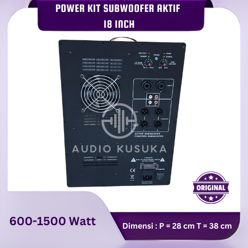 POWER KIT SUBWOOFER AKTIF 28 x 38 cm 1500 WATT MESIN SUBWOOFER AKTIP