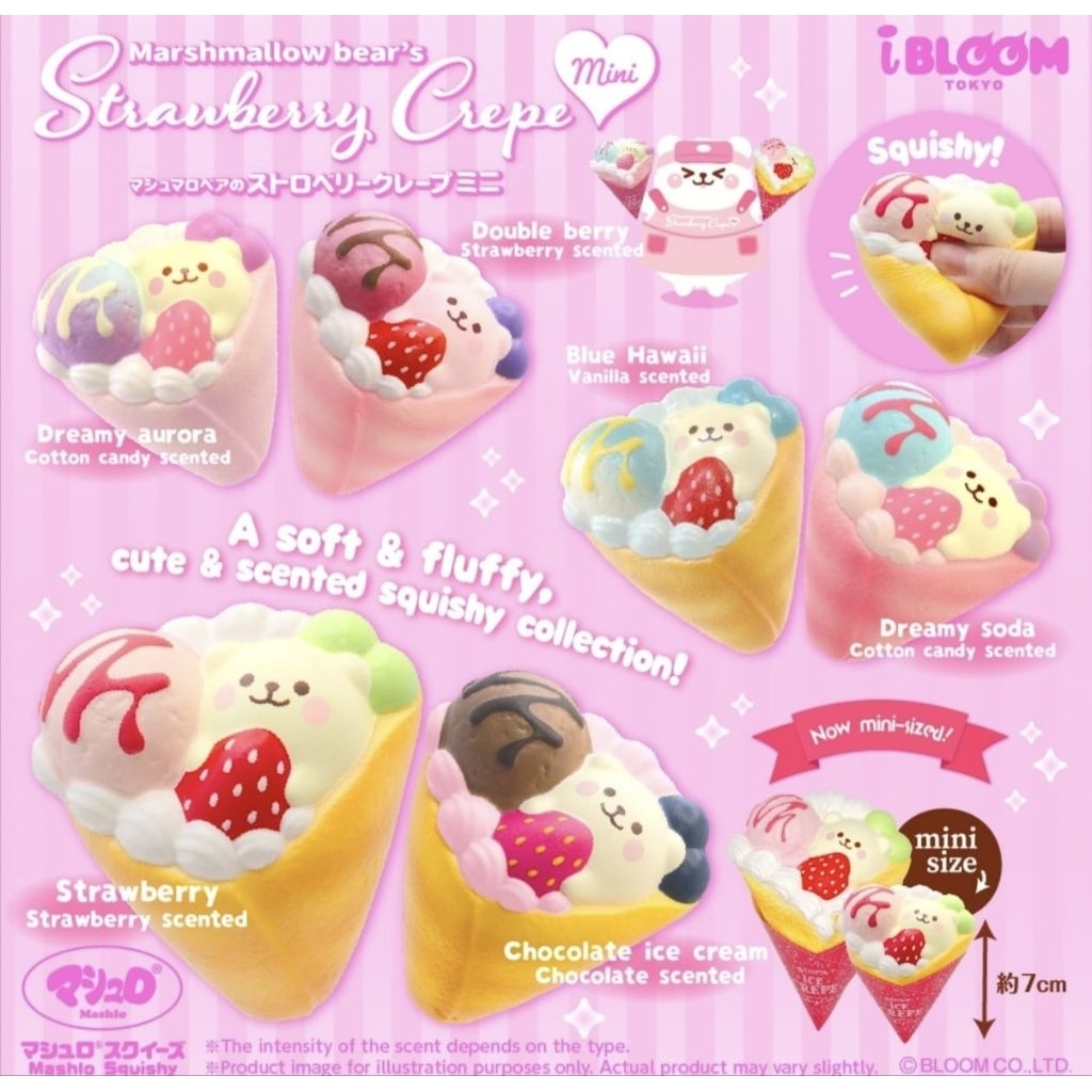 Squishy Ibloom Strawberry Mini Crepes