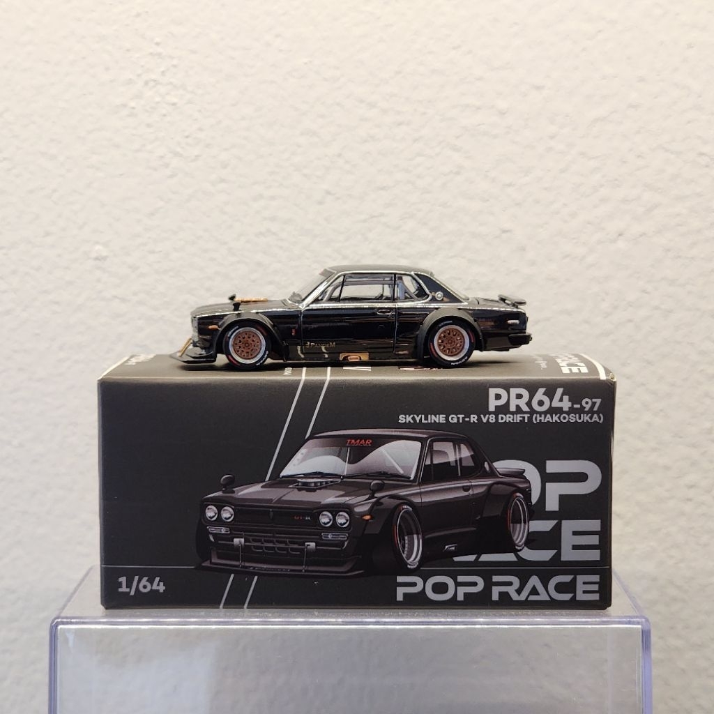 Pop Race Nissan Skyline Hakosuka V8 Drift Chrome Black