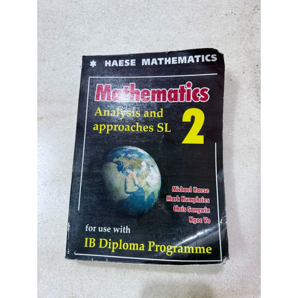 PRELOVED COPY Haese Mathematics Mathematics Analysis and Approaches SL 2 for use with IB Diploma Pro