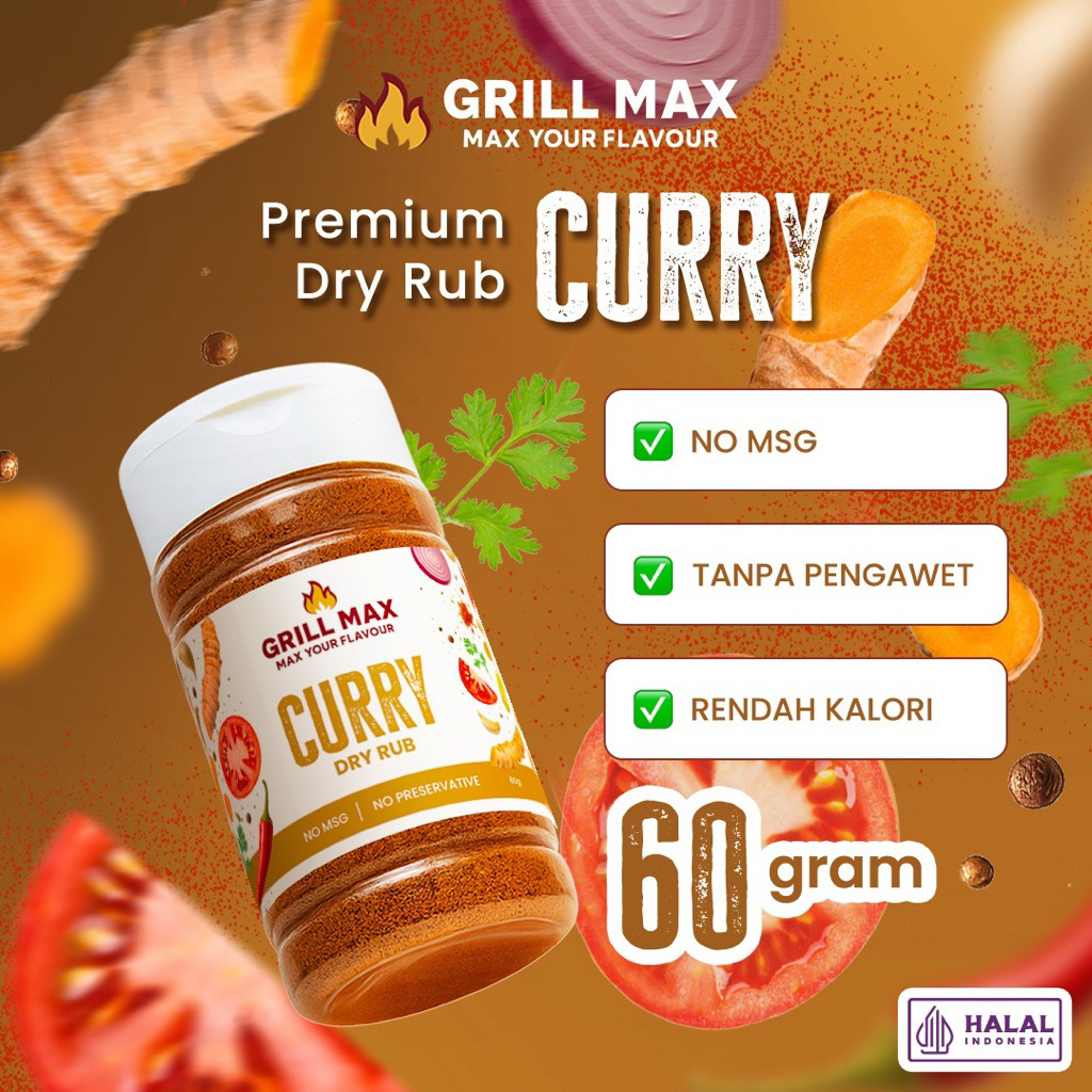 

GRILL MAX DRY RUB BUMBU MASAK AYAM DAN SAPI curry special premium
