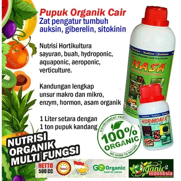 PUPUK ORGANIK NASA UNTUK PERTANIAN PETERNAKAN DAN PERIKANAN POC NASA 500 ML DAN HARMONIK 100 ML