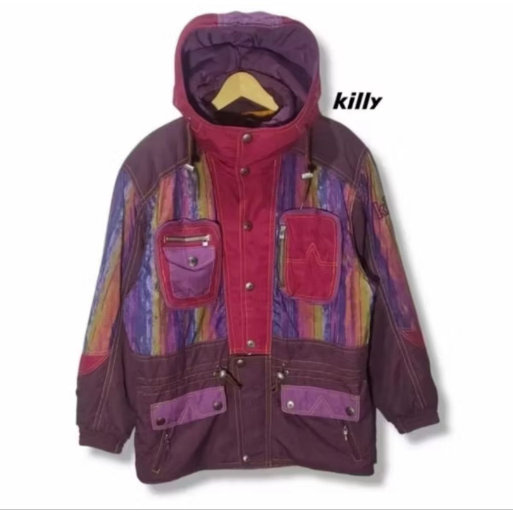 Vintage Racing KILLY 5 Star Snowboard Ski Jacket Size fit XL (P80xL65) 
