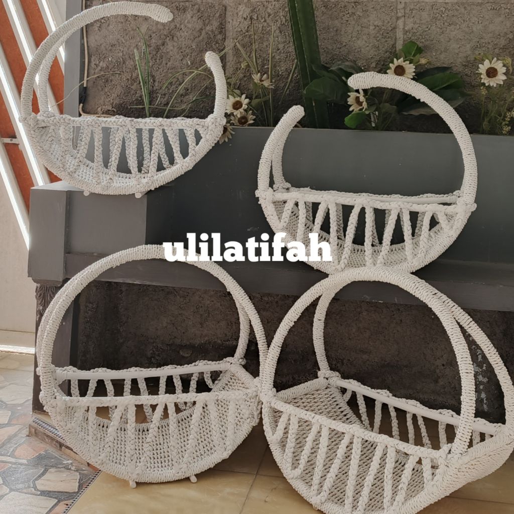Timangan Aqiqah Bayi Keranjang Rotan Diameter 60 cm