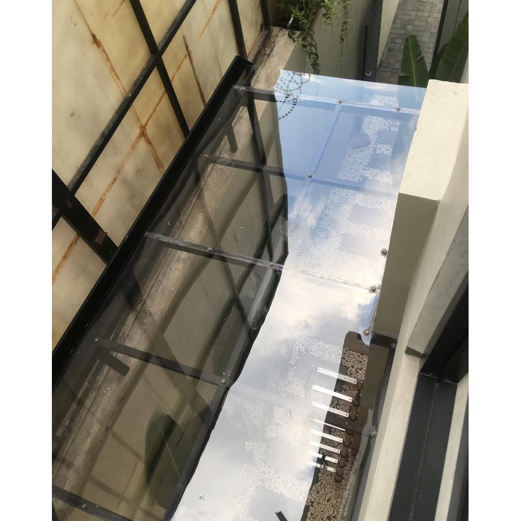 kanopi atap solarflat Clear besi galvanis berkualitas