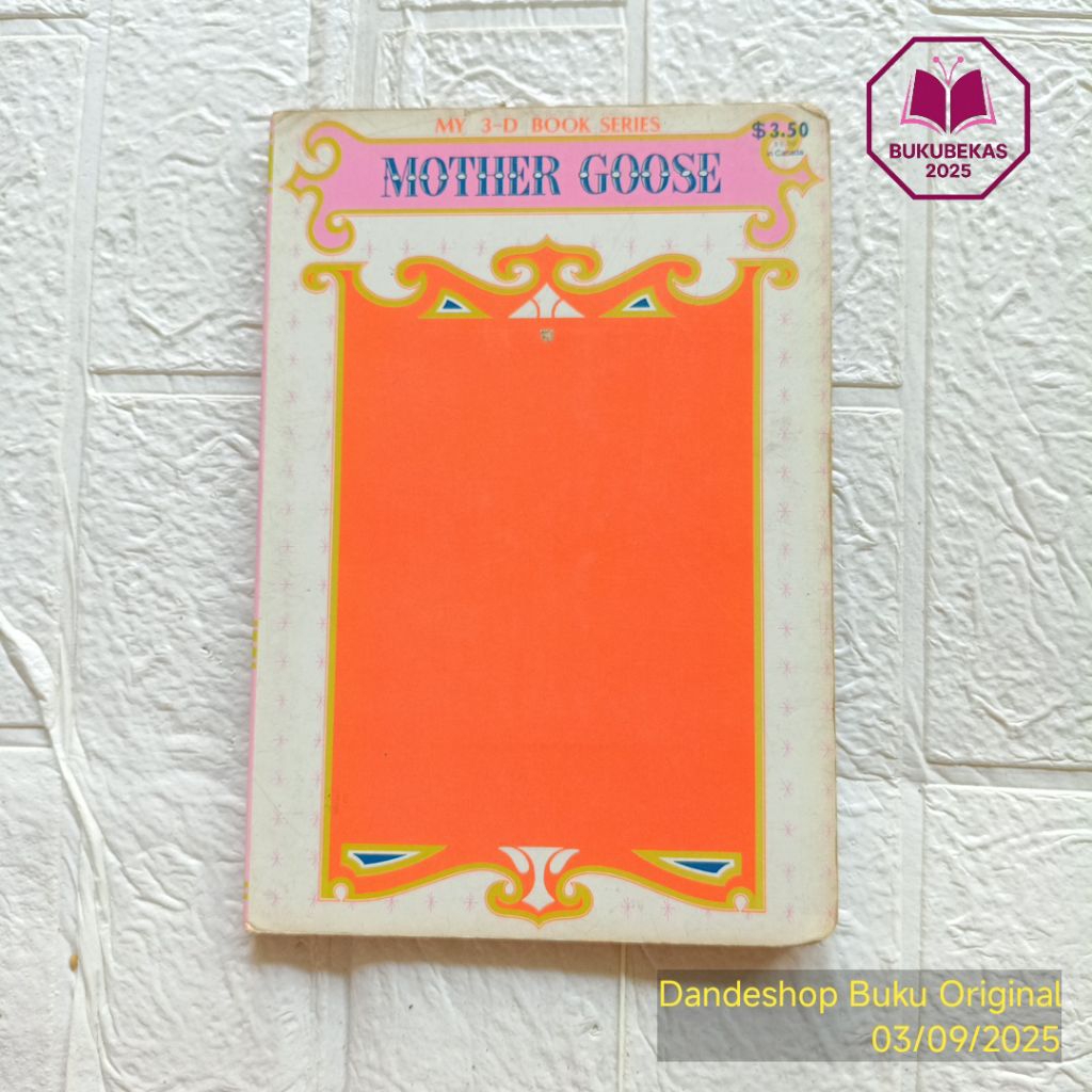 Mother Goose My 3-D Book Series BOARDBOOK BAHASA INGGRIS - Buku Cerita Anak Bekas Preloved