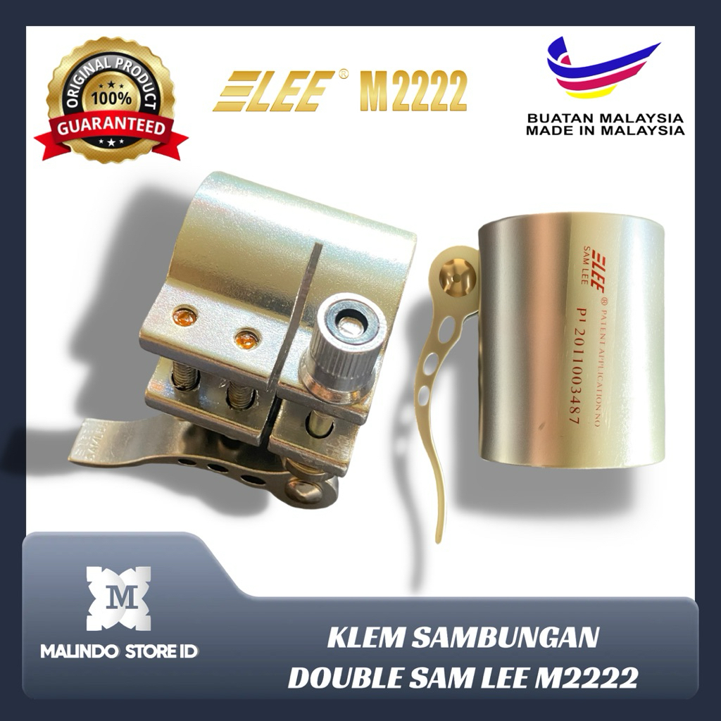 Klem Double Sambungan Sam Lee Pipa/Galah/Fiber Sawit Ukuran 33mm-38mm