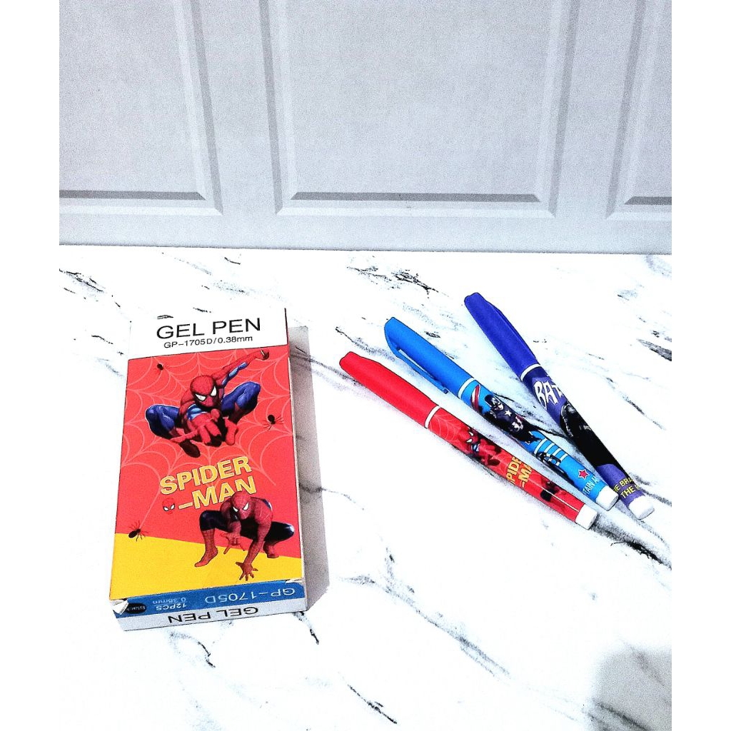 

pulpen gel marvel spiderman captain amerika