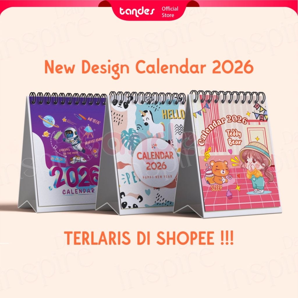 

TERLARIS Kalender 2026 Kalender Meja Kerja/Meja Belajar Calendar 2026 Premium