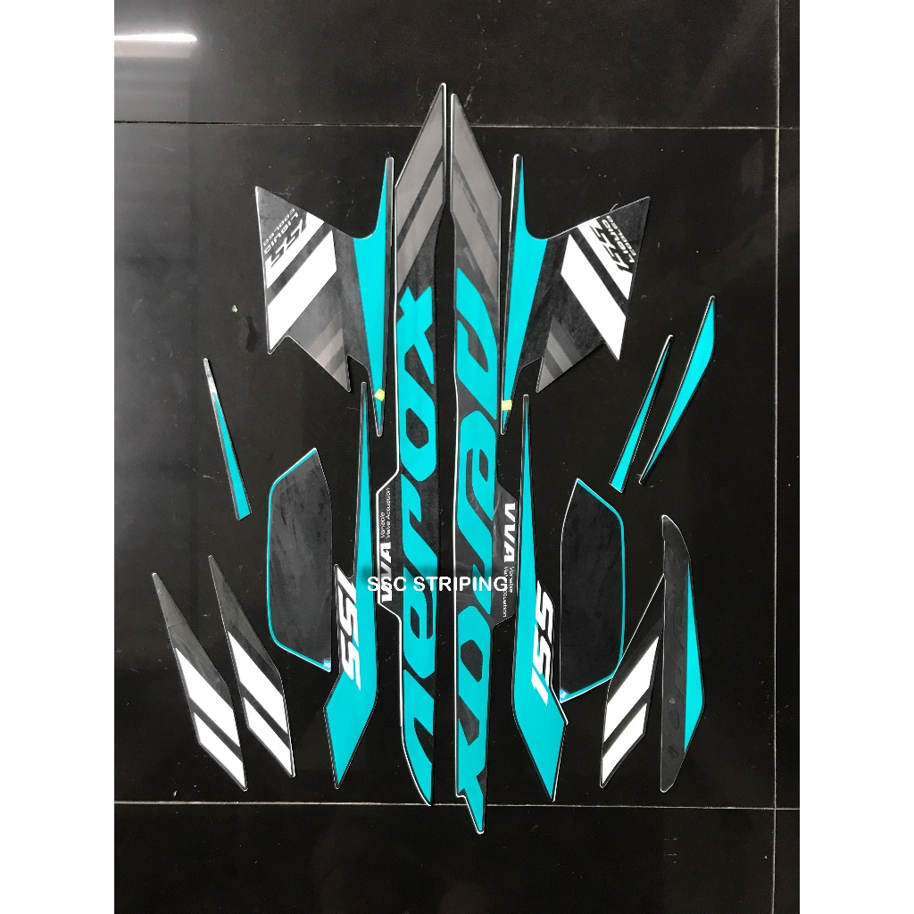 STRIPING STIKER AEROX 155 2021 BIRU