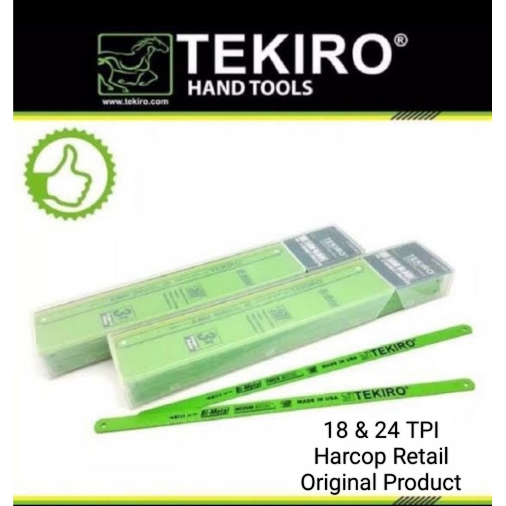 Tekiro Mata Gergaji Besi 18 & 24 Tpi - Tangan 12 Inch / Mata Gergaji Besi