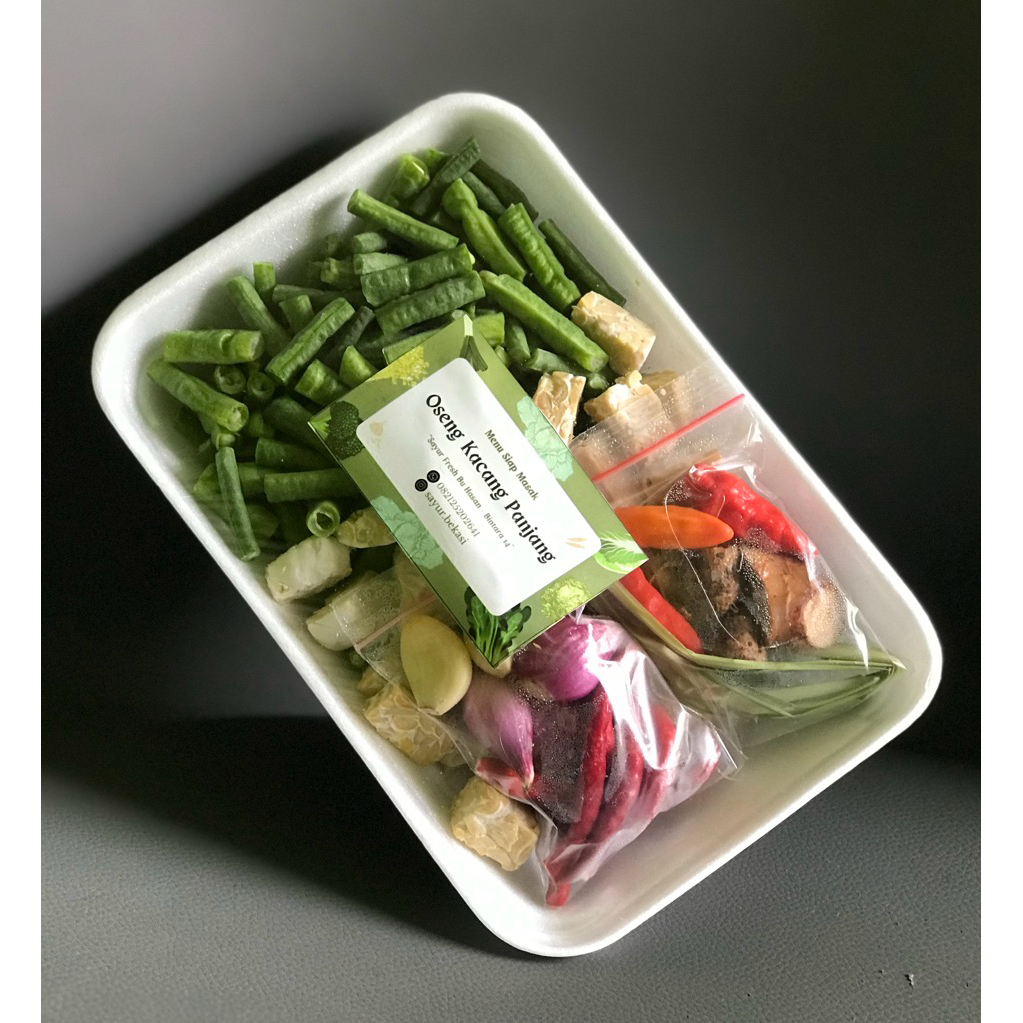 

oseng kacang panjang tempe siap masak