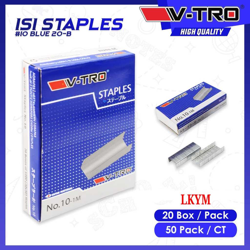 

Isi Hekter Staples No.10 V-TRO ( 20 pack kecil)