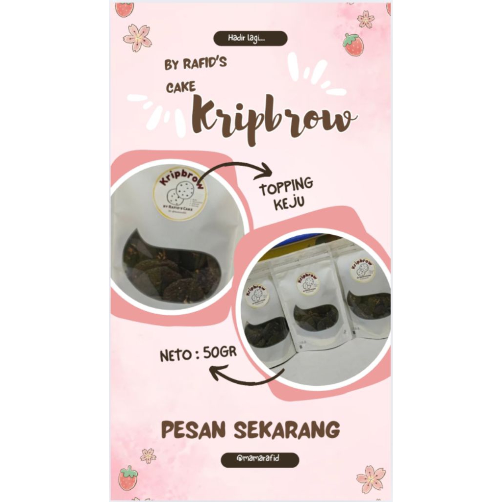 

keripik brownies kripbrow by rafid's cake