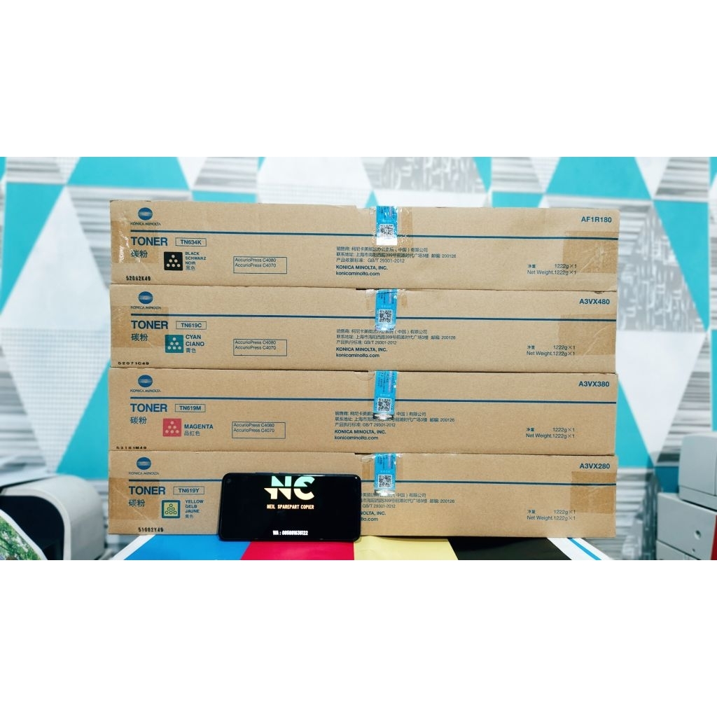 Toner Konika Minolta TN 619 Original Segel Biru