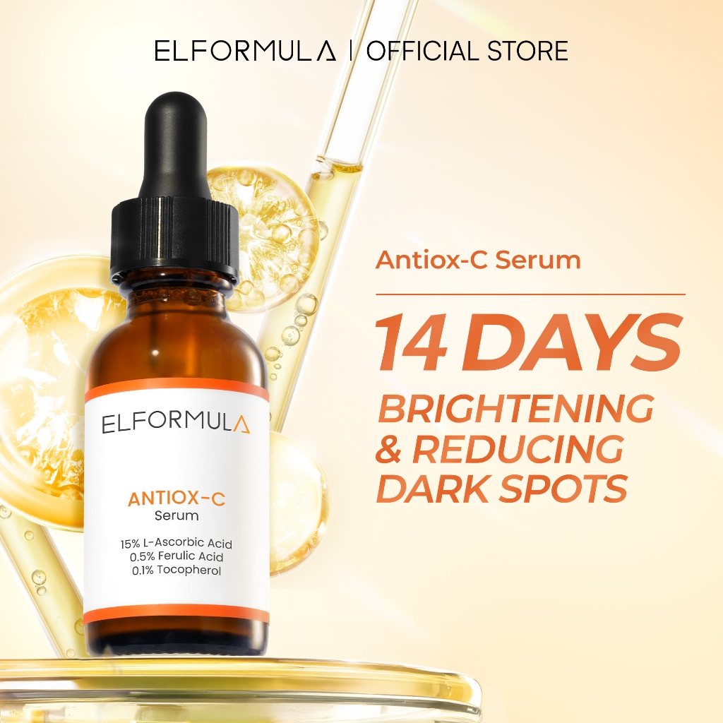 ELFORMULA Antiox-C Serum 15% Pure Vitamin C  - Antioksidan Skin Brightening Anti Penuaan Dini Anti A