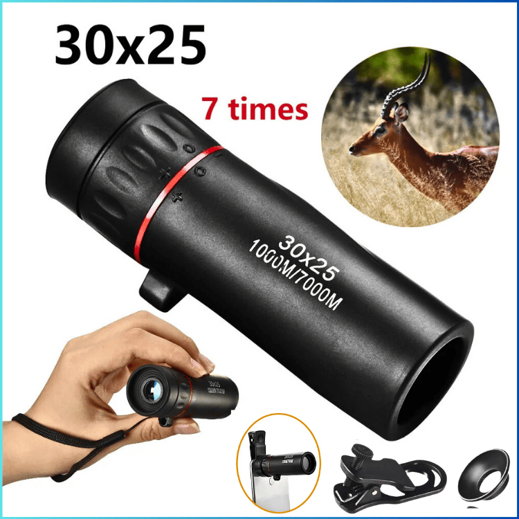 PUCUK Teropong Monokular jarak jauh siang malam Zoom Teleskop Compact 10X BAK4 LUNA - 579