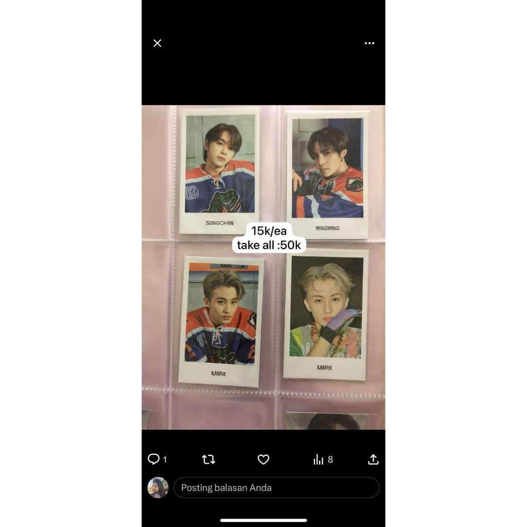 POSTCARD POLAROID PC PHOTOCARD NCT RESONANCE MARK SUNGCHAN YANGYANG WAYV NCT DREAM