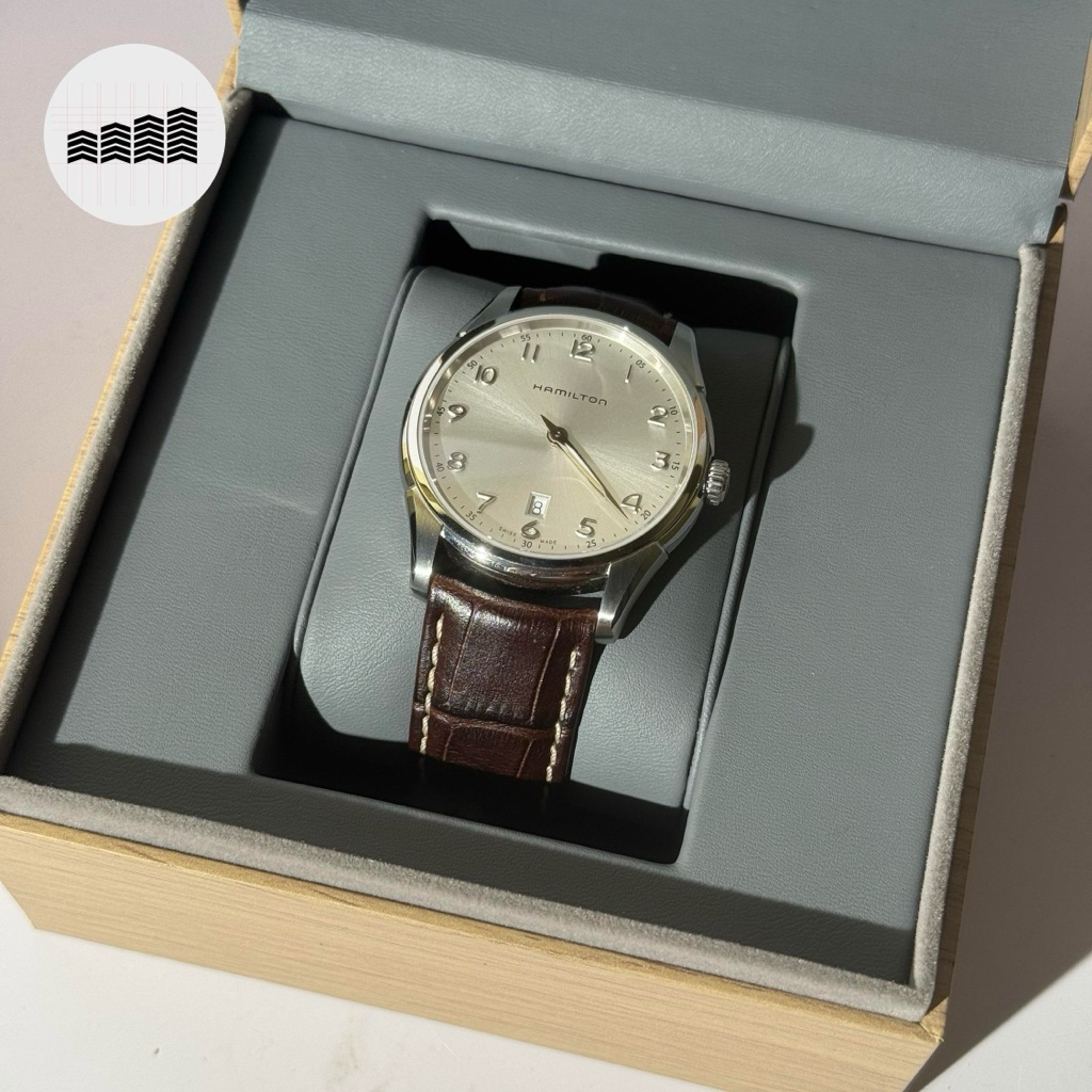 Jam Tangan Pria Original Hamilton Jazzmaster Thinline Quartz Mint Condition Like New - 42mm