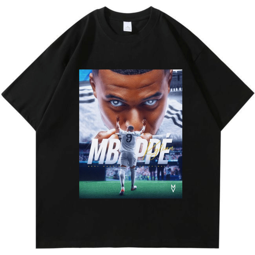 AA tshirt MBAPPE REAL MADRID STADION BARNEBAU Bahan 100% Cotton Premium, Combed 24s