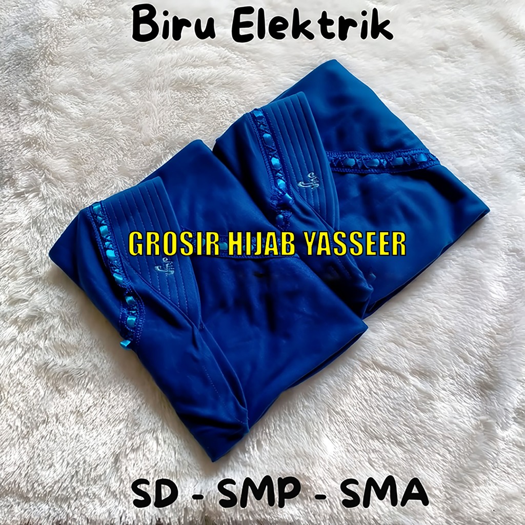 Kerudung Sekolah anak Rabbani warna Biru PAUD TK SD SMP/Jilbab Anak Rabbani Warna Biru Tua