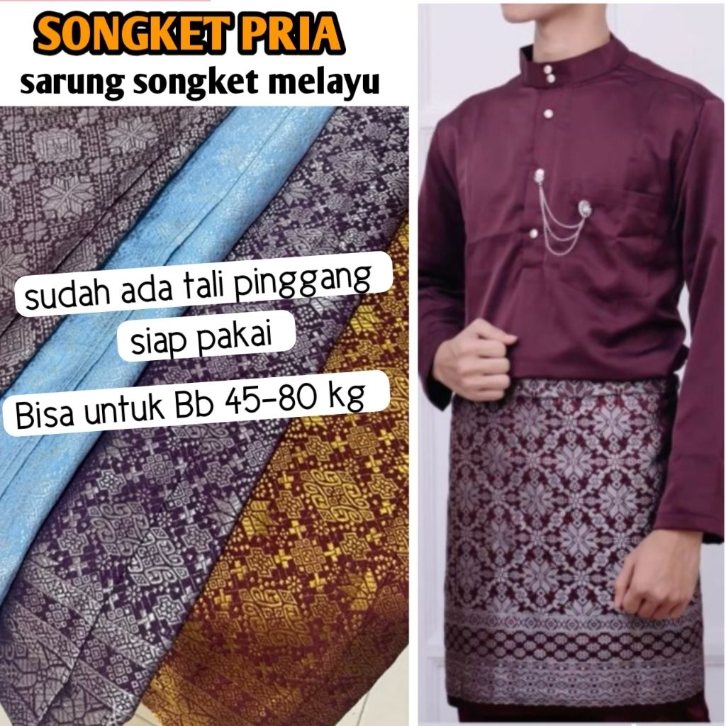 Sarung Songket Pria || Sarung songket melayu // Sarung songket palembang