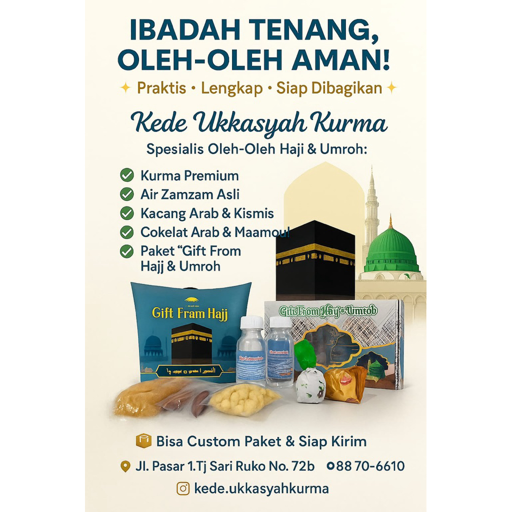 

Paket Hemat Oleh oleh Haji dan Umroh