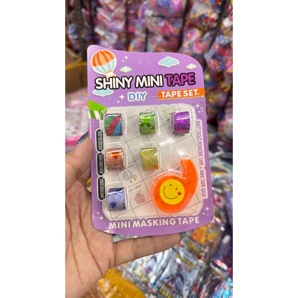 

Shiny mini tape diy warna 7in1 Selotip DIY Isolasi Kertas Kado