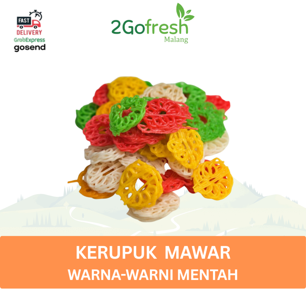 

Kerupuk Mawar Warna Warni Kecil (Mentah) - 2gofresh