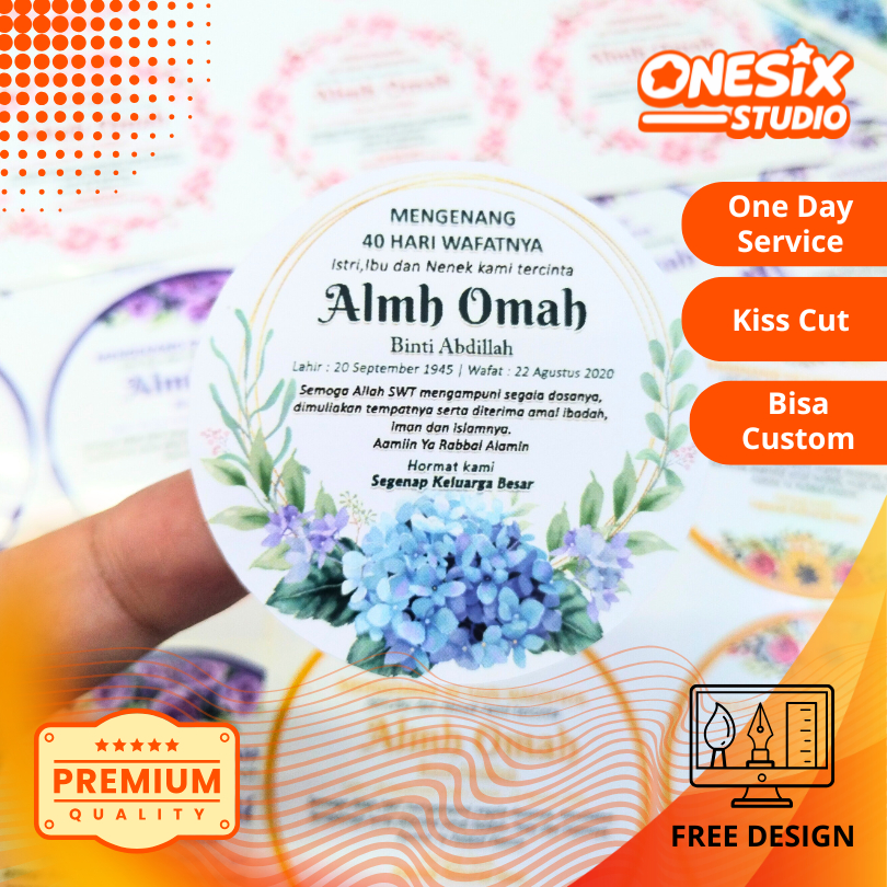 

Stiker Tahlil Haul 40 100 1000 Hari Free Design || Stiker Tahlil Haul Mengenang Wafat Free Design