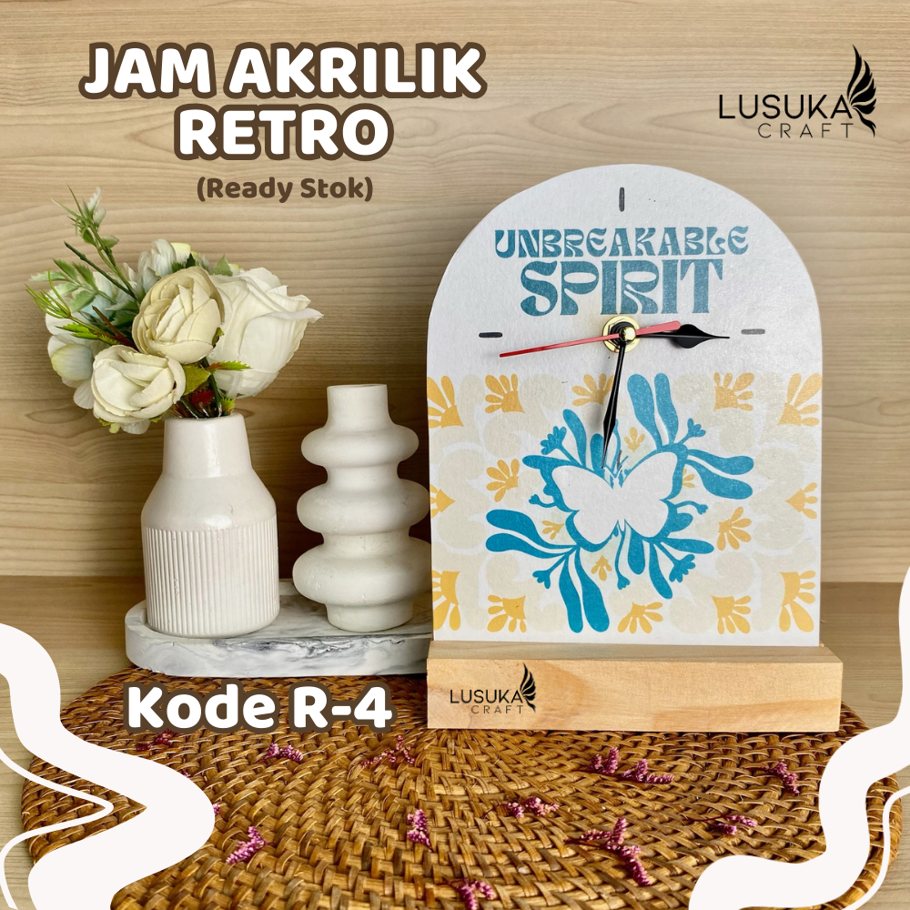 JAM AKRILIK FULL COLOR JAM MEJA KADO WISUDA KADO ULANG TAHUN HADIAH ULANG TAHUN LUSUKA CRAFT