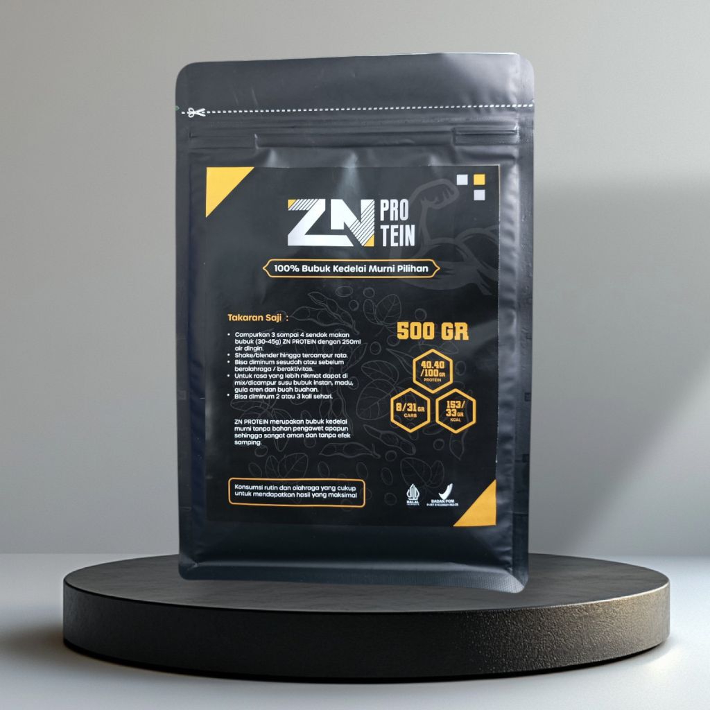 WHEY ZN PROTEIN SUSU KEDELAI BUBUK MURNI 500 GR
