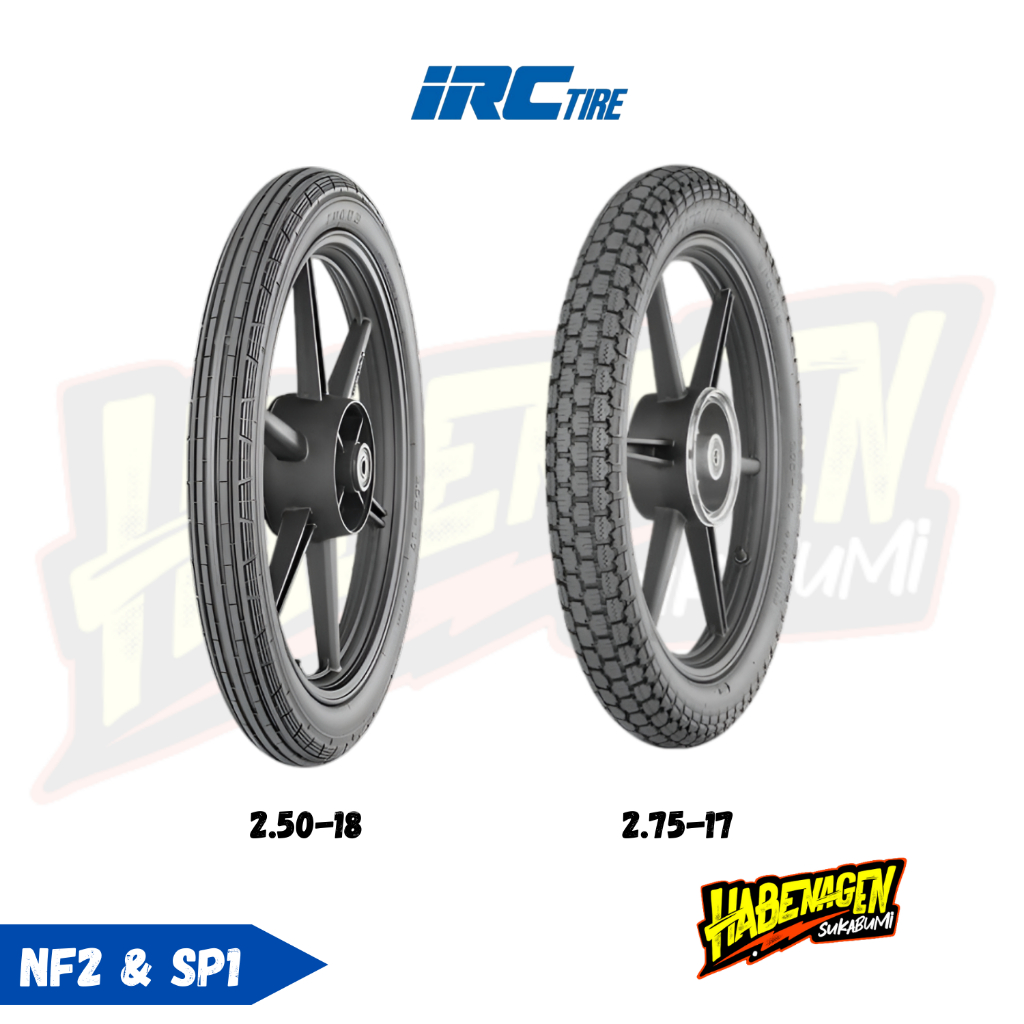 Ban Luar Set Depan Belakang Honda Win Cb 100 125 Type Tipe Standar Irc Nf2 2.50-18 Sp1 2.75-17