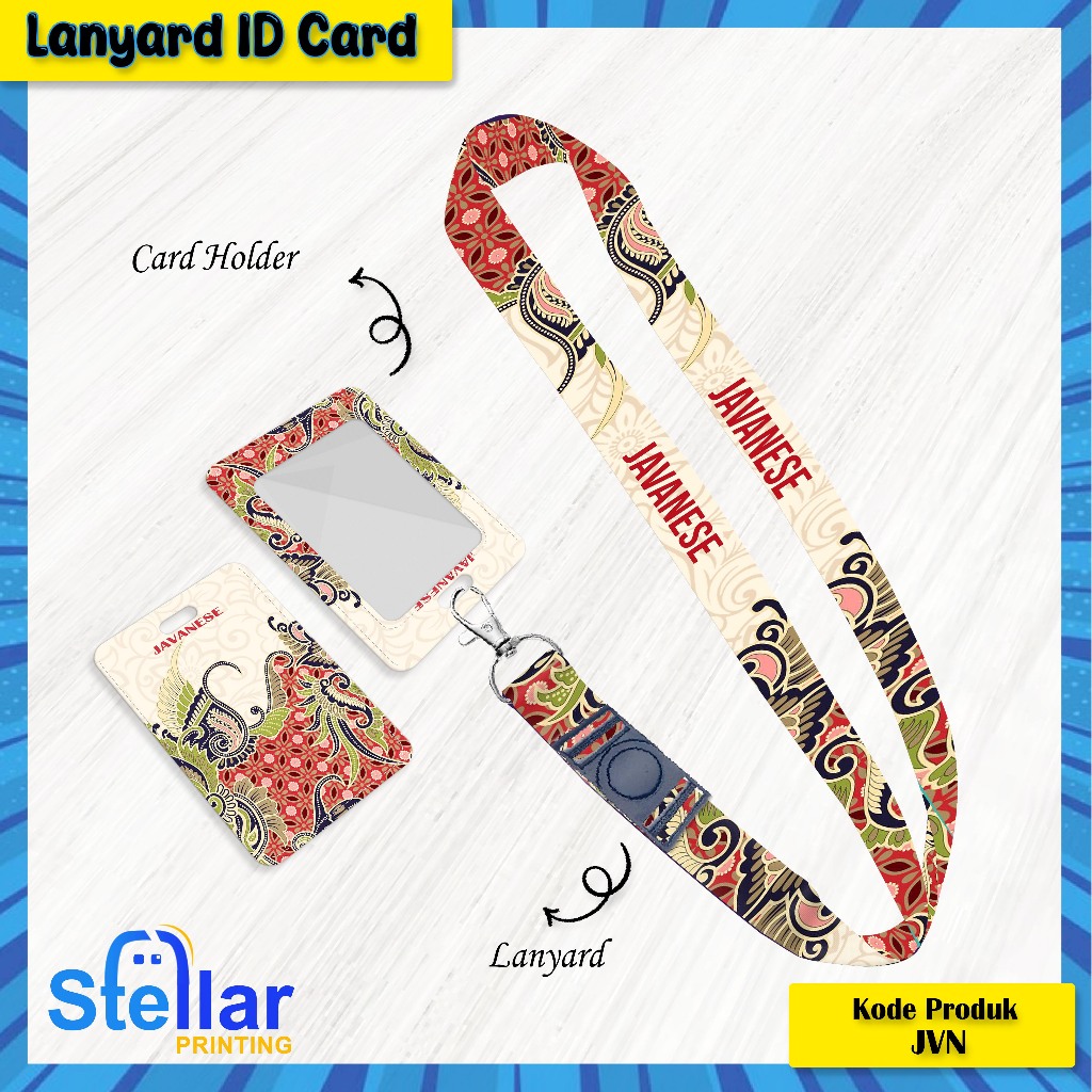 

[LANYARD ID CARD] Strap Lanyard Card Holder Javanese tali hp - gantungan kunci - Id card
