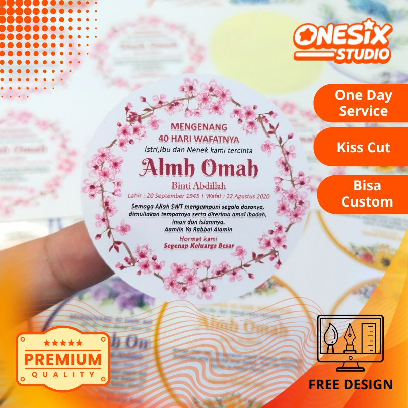 

3-4 Stiker Tahlil Haul Mengenang Wafatnya 40 100 1000 Hari Tahlilan Pengajian Sticker