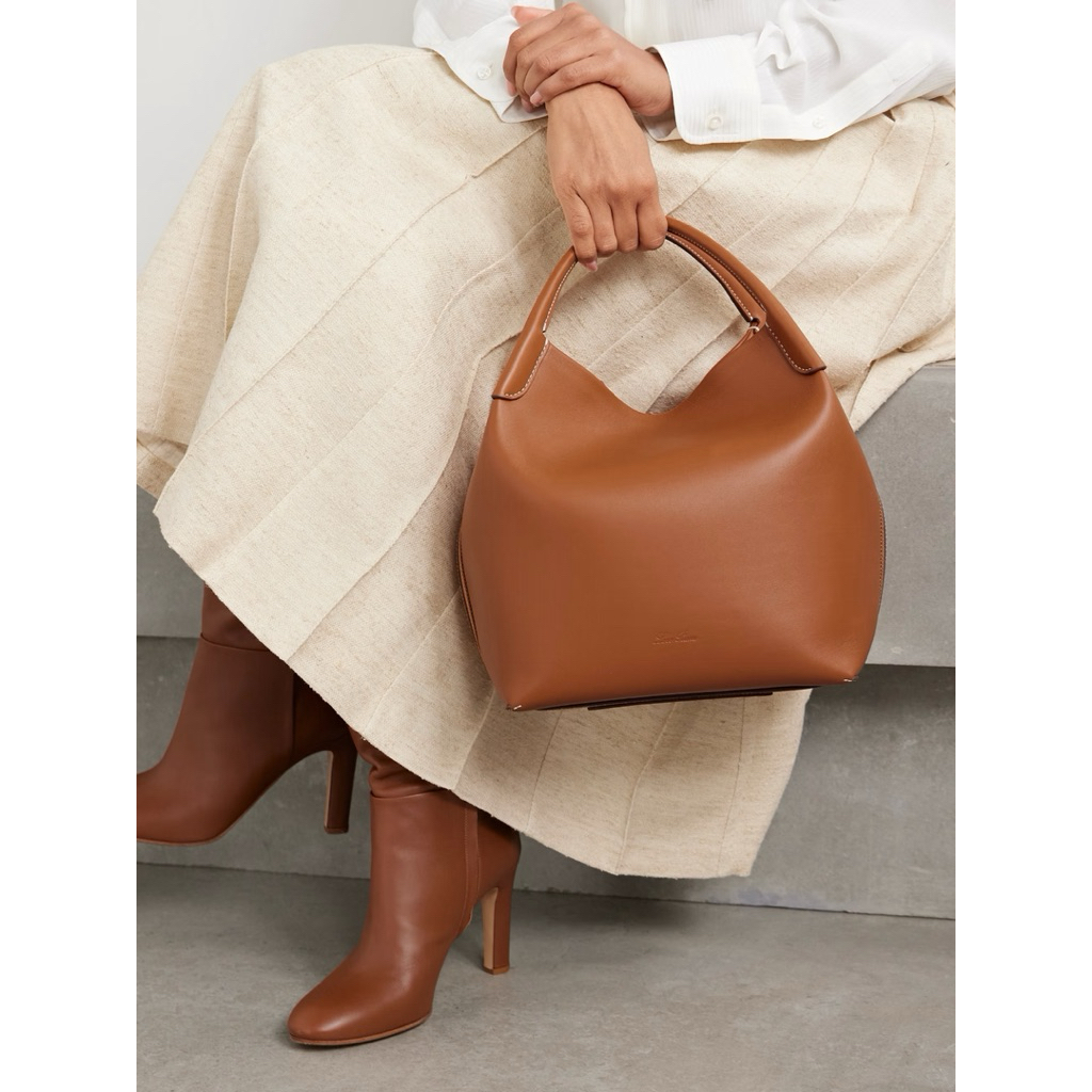 Tas Wanita Bale Leather Shoulder Bag Loro Piana Small / Medium Import
