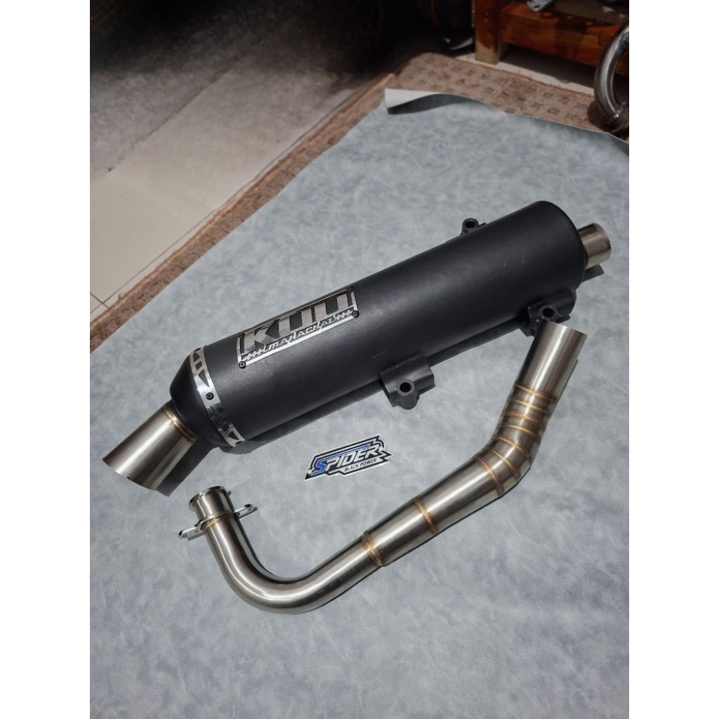 knalpot kou mahachai pcx 150 pcx 160 by Spider Black Power | Knalpot Spider Racing Model Kou Mahacha
